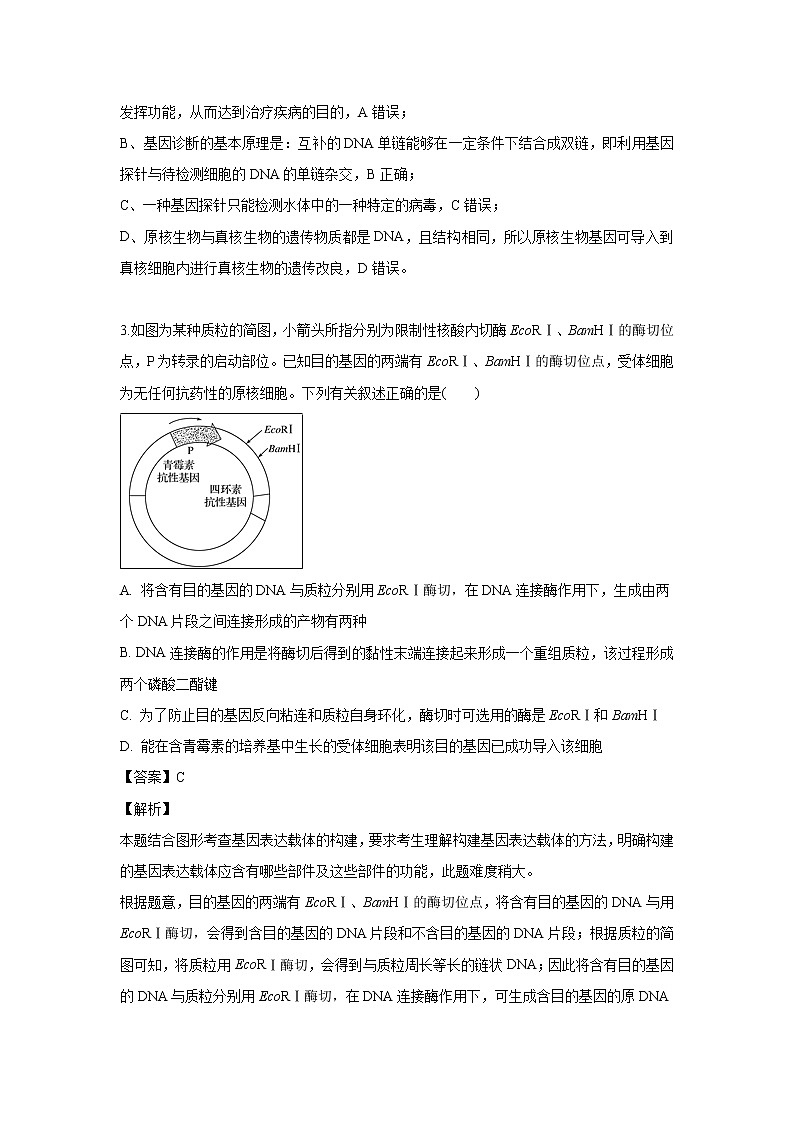 【生物】辽宁省沈阳市东北育才学校2018-2019学年高二下学期期中考试试题 (解析版)02