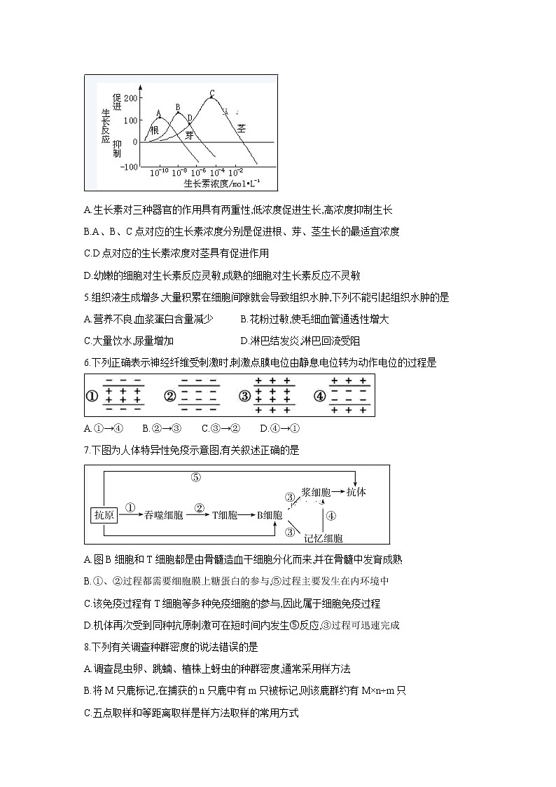 【生物】四川省泸县第一中学2019-2020学年高二上学期期末模拟考试试题02