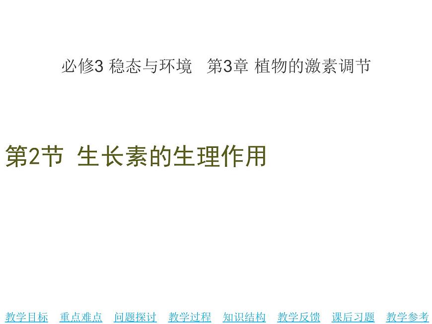 人教版高二生物必修3課件：3.2 生長(zhǎng)素的生理作用2第1頁(yè)