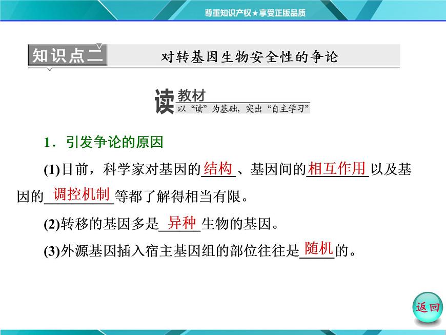 人教版選修3課件 第1部分 專題4 4.1 轉(zhuǎn)基因生物的安全性第8頁