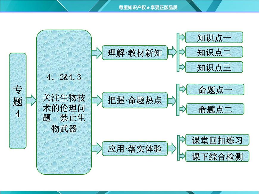 人教版選修3課件 第1部分 專題4 4.2&4.3 關(guān)注生物技術(shù)的倫理問題 禁止生物武器第1頁(yè)