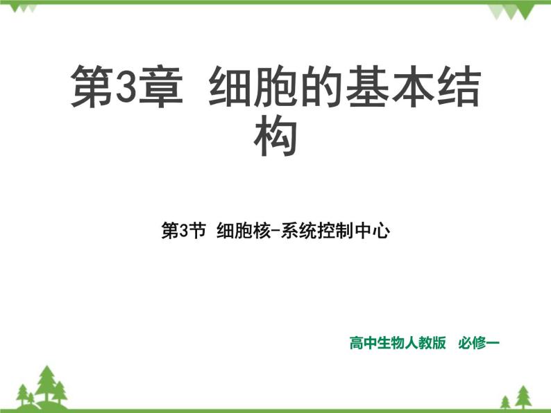 人教版生物必修一3.3《细胞核-系统控制中心》PPT课件+教学设计+同步练习01