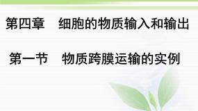 必修1 第4章 第1节物质跨膜运输的实例 课件