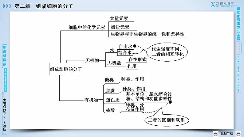 高中生物人教版必修1课件:章末归纳整合205