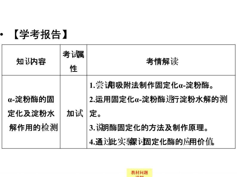 浙科版）课件+课时作业-选修一 第二部分  酶的应用1-2-4ppt课件02