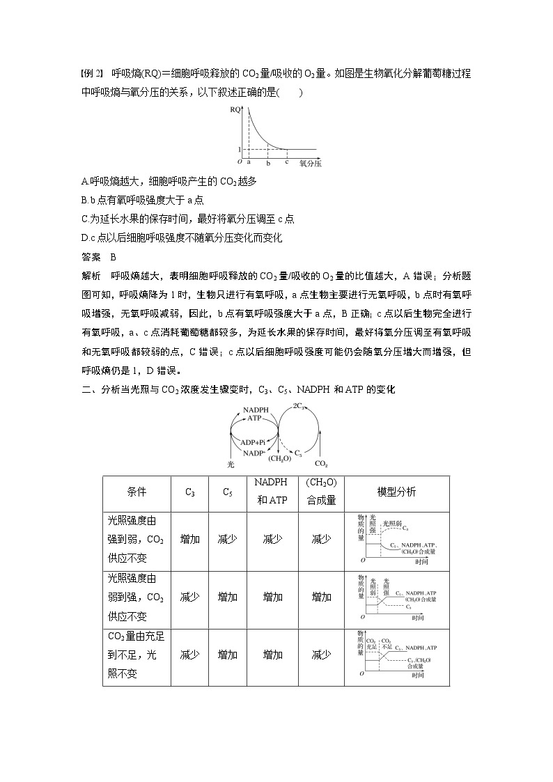 高中生物人教版（2019）必修第一册  第5章 微专题三  光合作用与呼吸作用的综合应用教案03