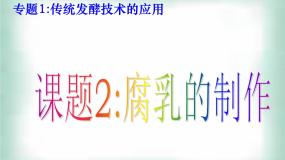 生物选修1《生物技术实践》专题1 传统发酵技术的应用课题2 腐乳的制作课文内容ppt课件