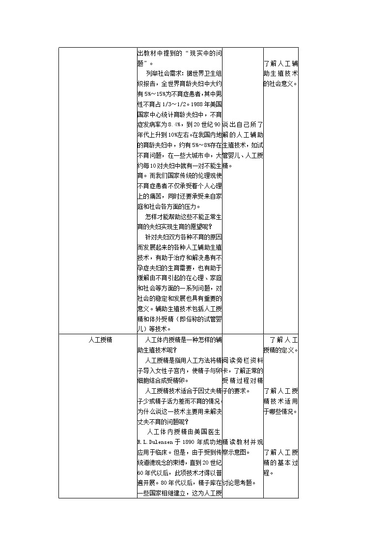 新人教版生物：1.4《生殖健康》教案03