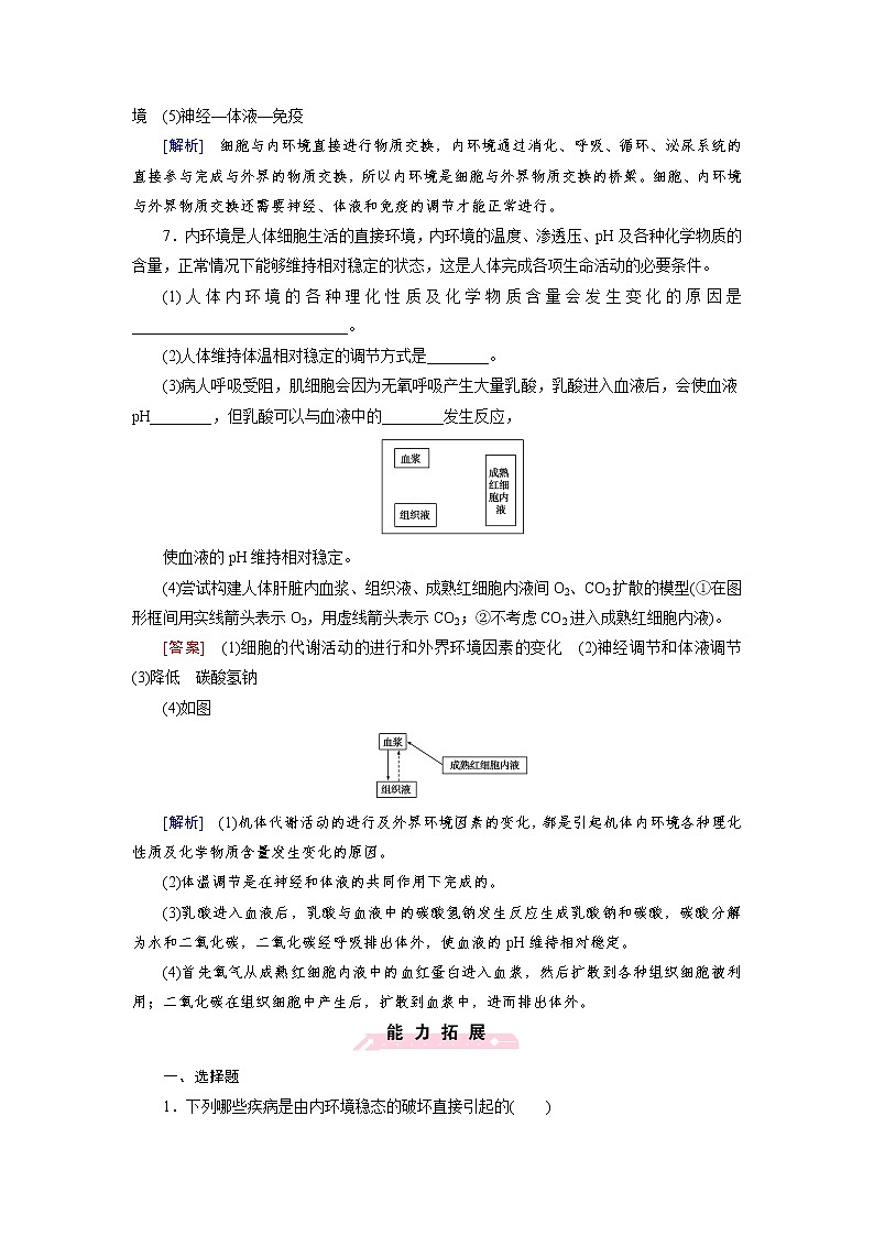 高中生物(人教版 必修3)练习:第1章 第2节第3页
