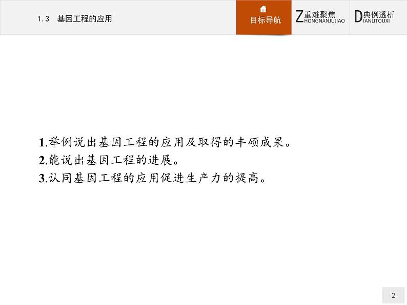 高中生物人教版选修3课件:1.3 基因工程的应用02