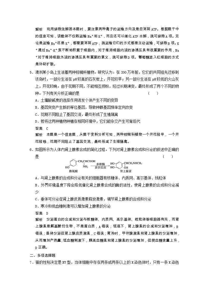 39高考生物二轮专题复习:题型七新情景信息类解题模板练39第3页
