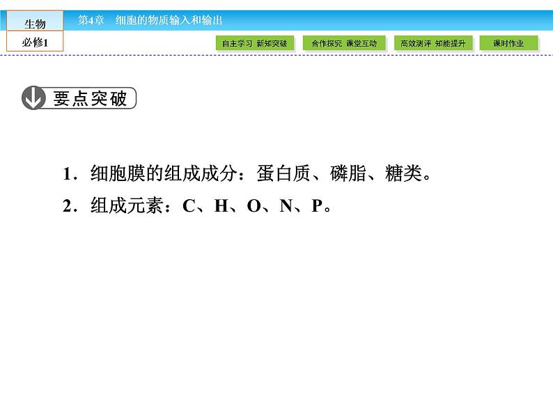 (人教版)高中生物必修一:4.2《生物膜的流动镶嵌模型》ppt课件08