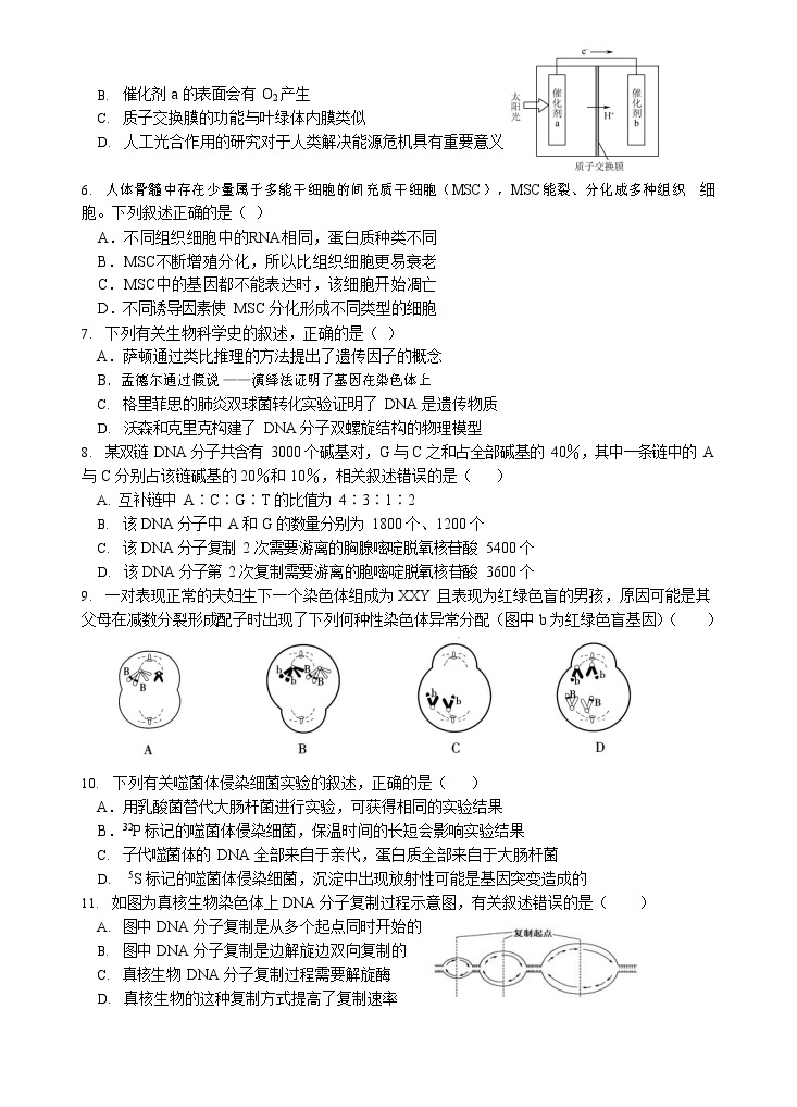 江苏省启东中学2020-2021学年高一下学期第一次阶段测试生物试题03