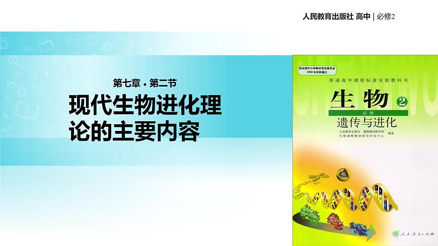 發(fā)現(xiàn)式教學(xué)【教學(xué)課件】《現(xiàn)代生物進化理論的主要內(nèi)容》(人教)第1頁