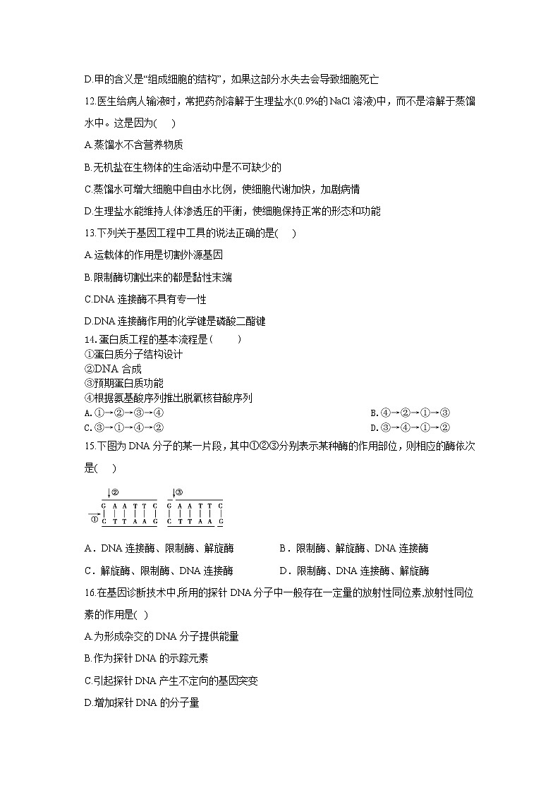 吉林省长春市2020-2021学年高二下学期期中考试生物试卷(word版 含答案)03