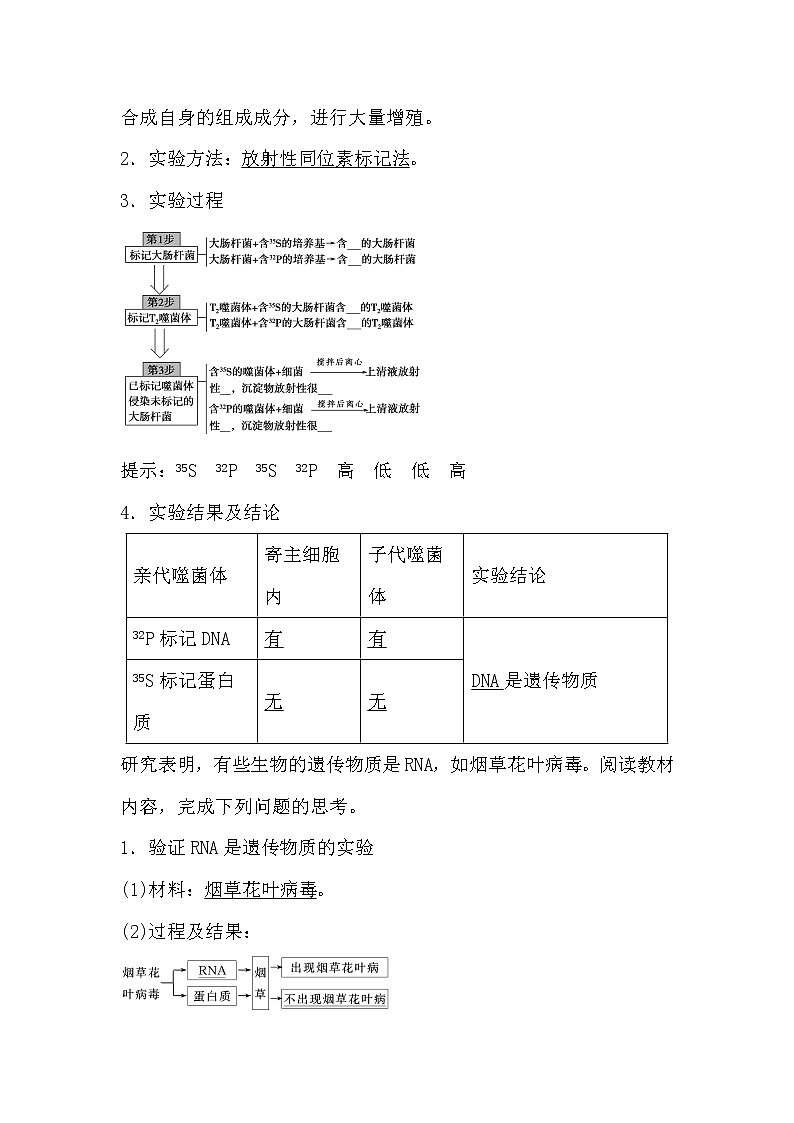 人教版高中生物必修2《遺傳與進(jìn)化》3.1 DNA是主要遺傳物質(zhì)導(dǎo)學(xué)案第3頁(yè)