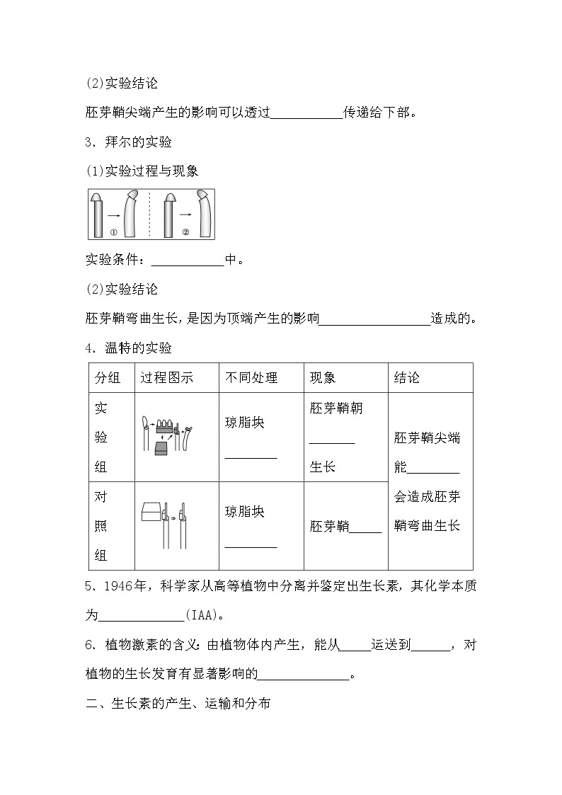 人教版高中生物必修三《稳态与环境》3.1 植物生长素的发现导学案02