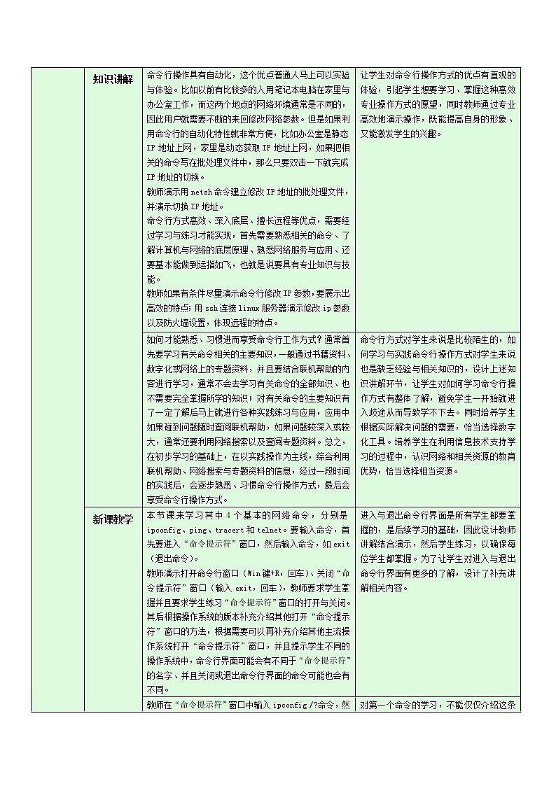 2.4 网络命令与简单故障排除教学设计-2021-2022学年高中信息技术浙教版(2019)选修2第2页