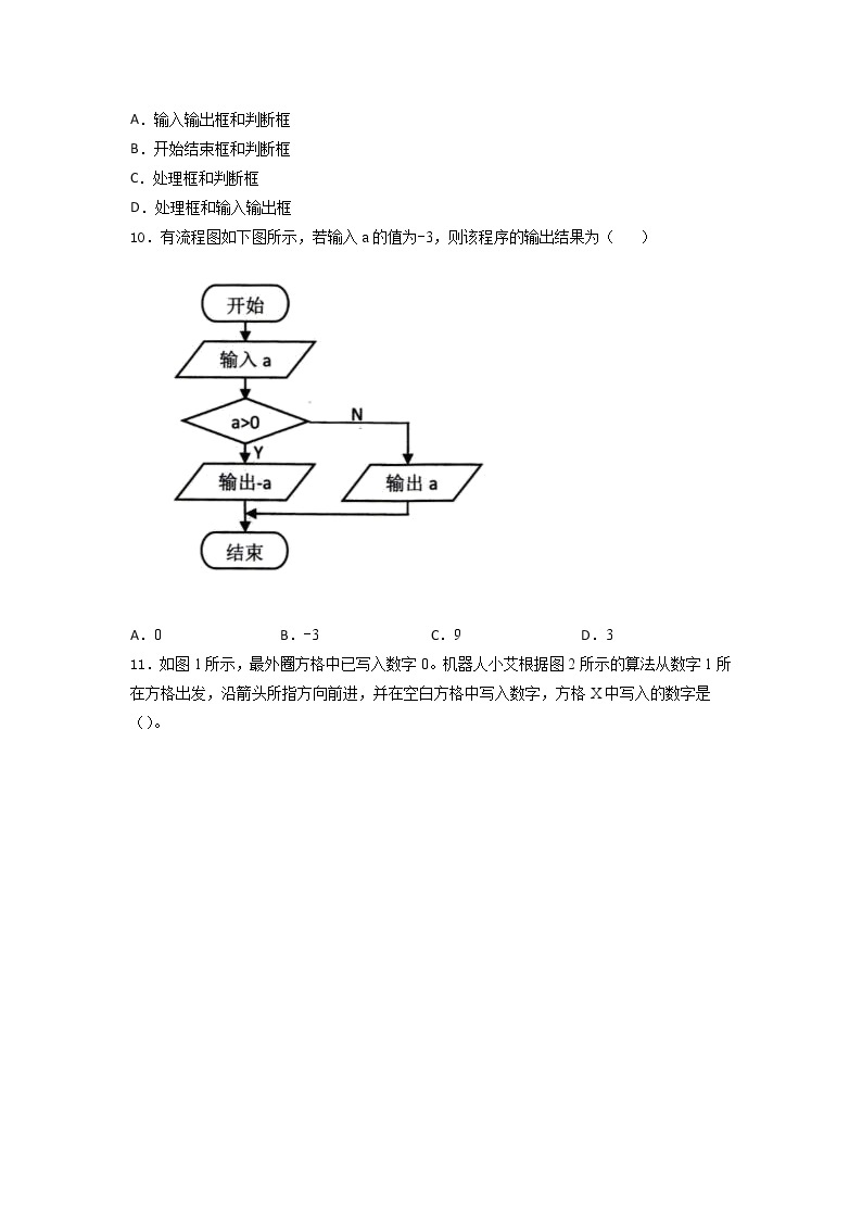 2021-202 2学年高 中信息技术浙 教版（2019） 必修1综合练习（第一二三章） （含答案）02