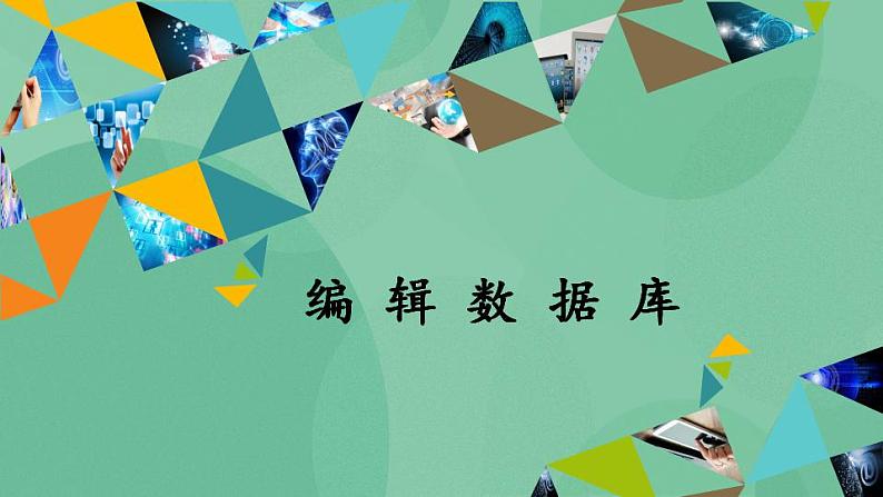 粤教版高中信息技术(选修4)2.4 编辑数据库 课件01