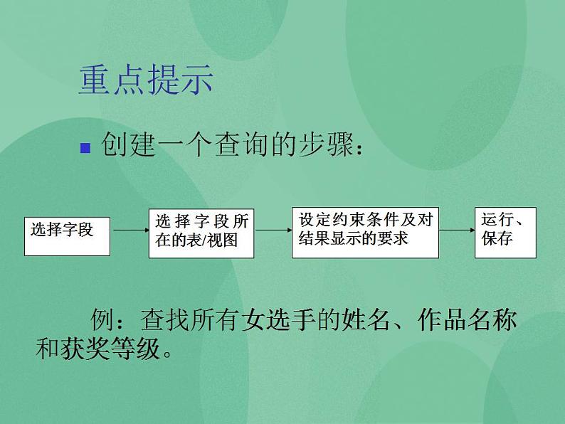 粤教版高中信息技术(选修4)3.2 数据的查询 课件第4页