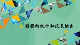 粤教版高中信息技术(选修4)3.3 数据的统计和报表输出 课件