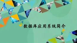 粤教版高中信息技术（选修4）4.1 数据库应用系统简介 课件