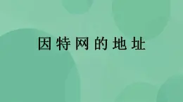 粤教版高中信息技术（选修3） 2.2.1 因特网的地址 课件