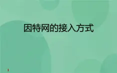 粵教版 2019 高中選修3信息技術(shù) 2.1.1 因特網(wǎng)的接入方式 課件