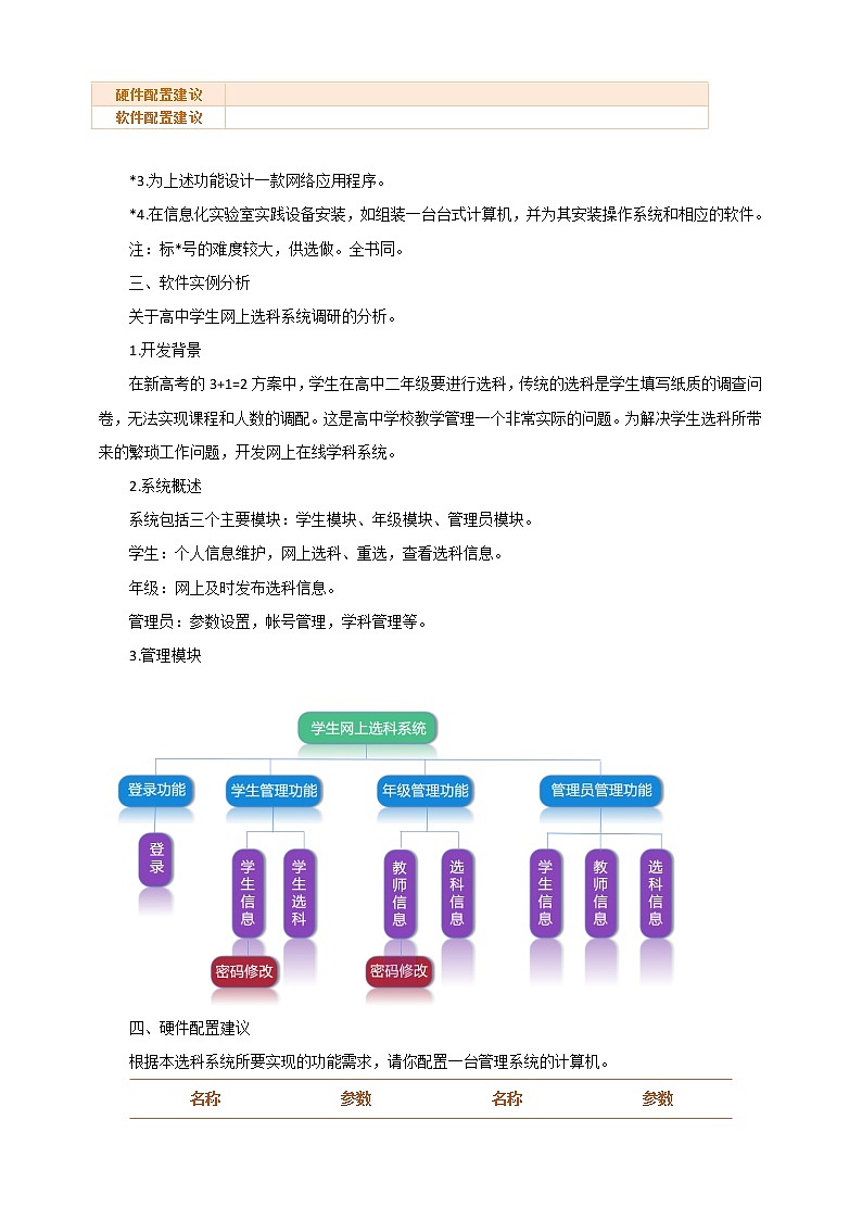 沪科版(2019)高中必修2信息技术 第2单元挑战 配置学校信息化管理子系统软硬件 教案第3页