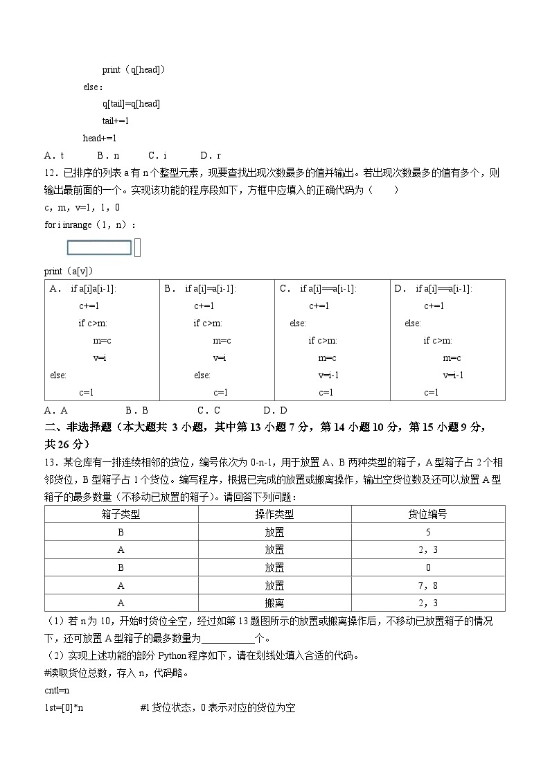 2023浙江省高考技术选考试卷及答案03