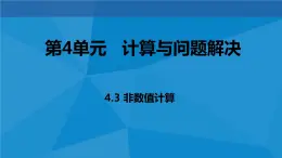 4.3 非数值计算 课件