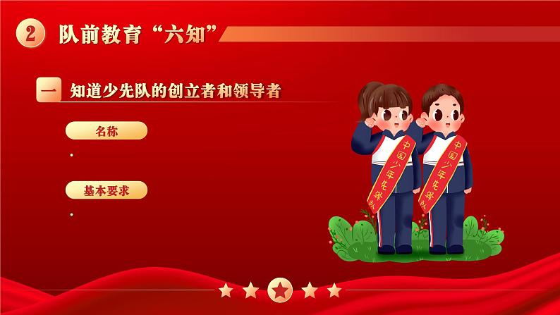 红色简约党政风少先队入队前教育知识宣传PPT课件第7页