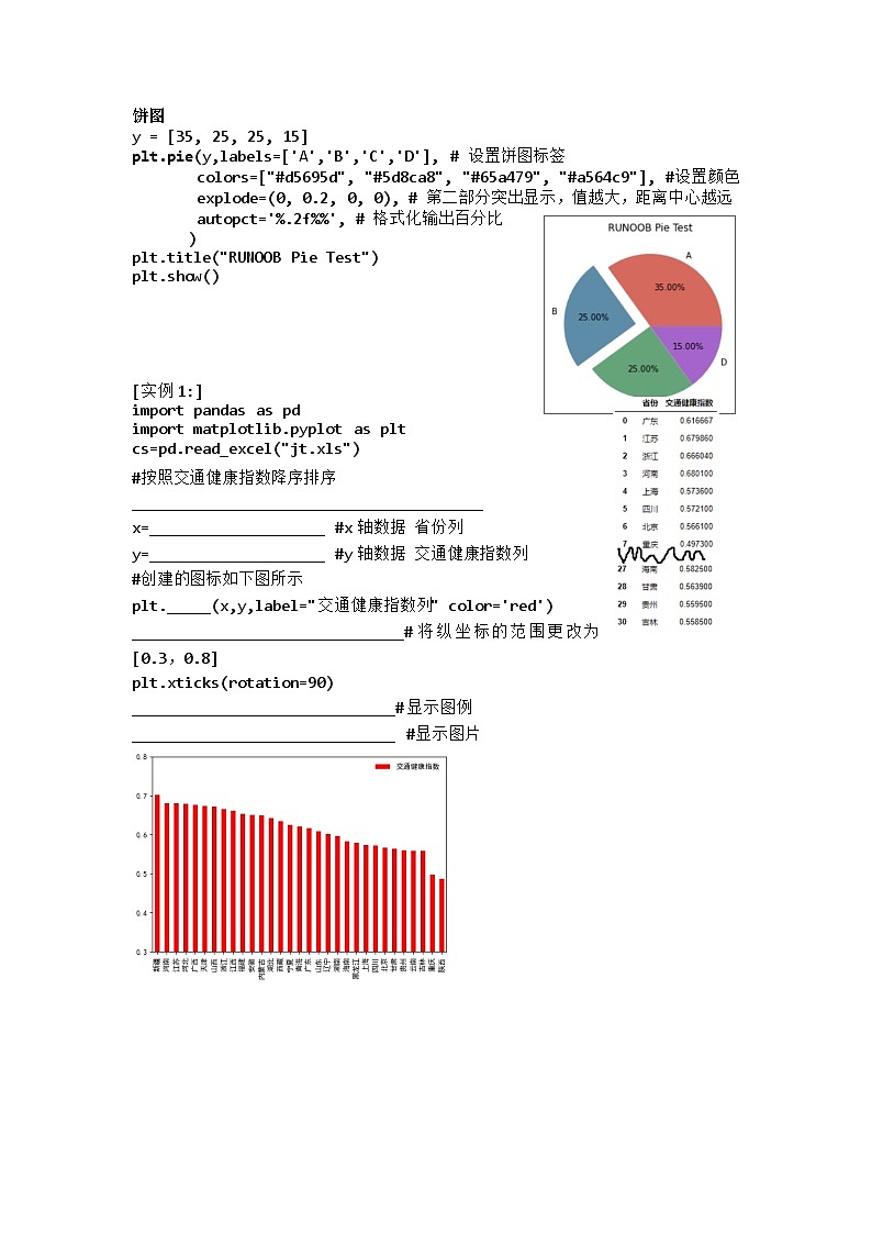4.2.2图表 学习任务单 浙教版(2019)高中信息技术必修1第2页