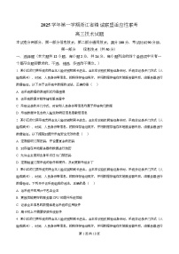 浙江省精诚联盟2026届高三上学期适应性联考信息技术试卷（Word版附解析）