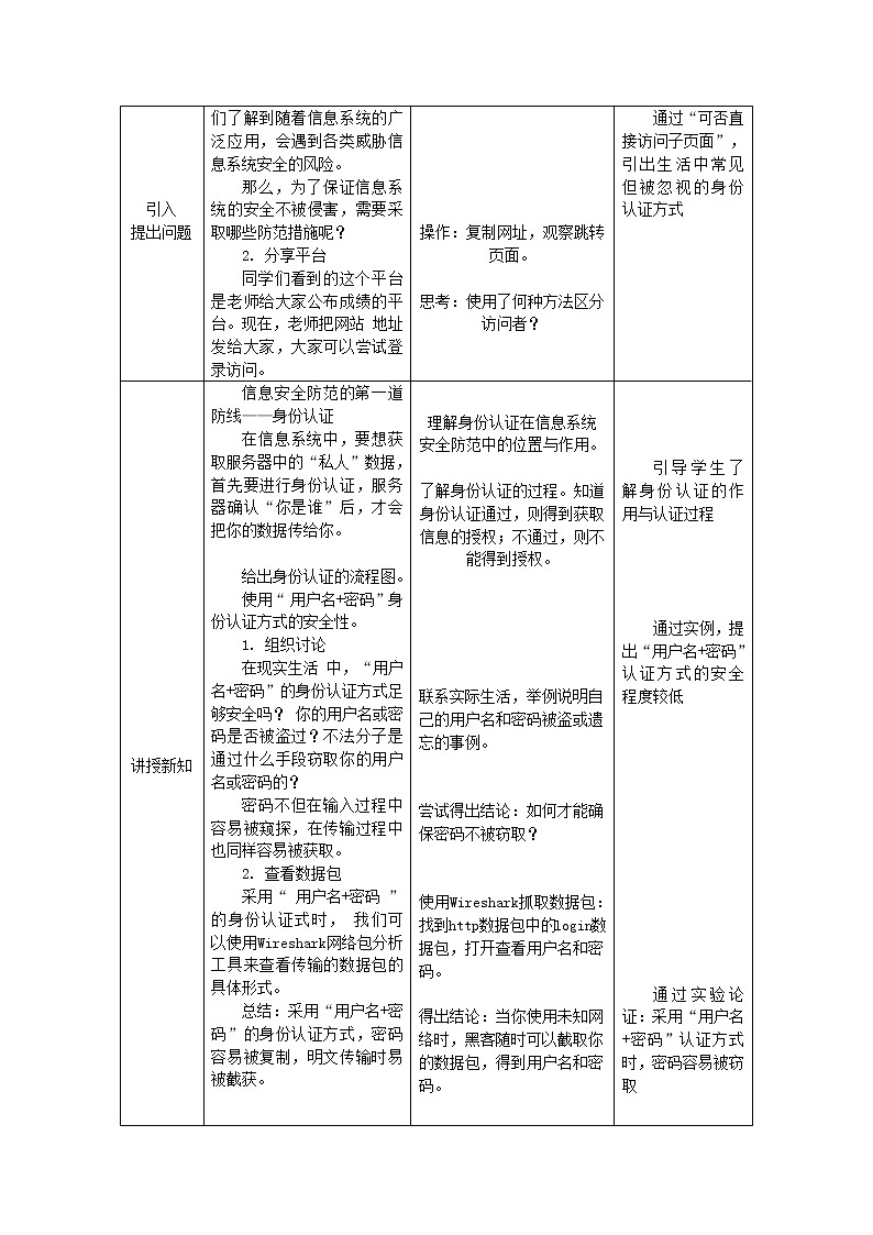 中图人教版信息技术必修二 4.1.2 信息系统安全防范 教案02