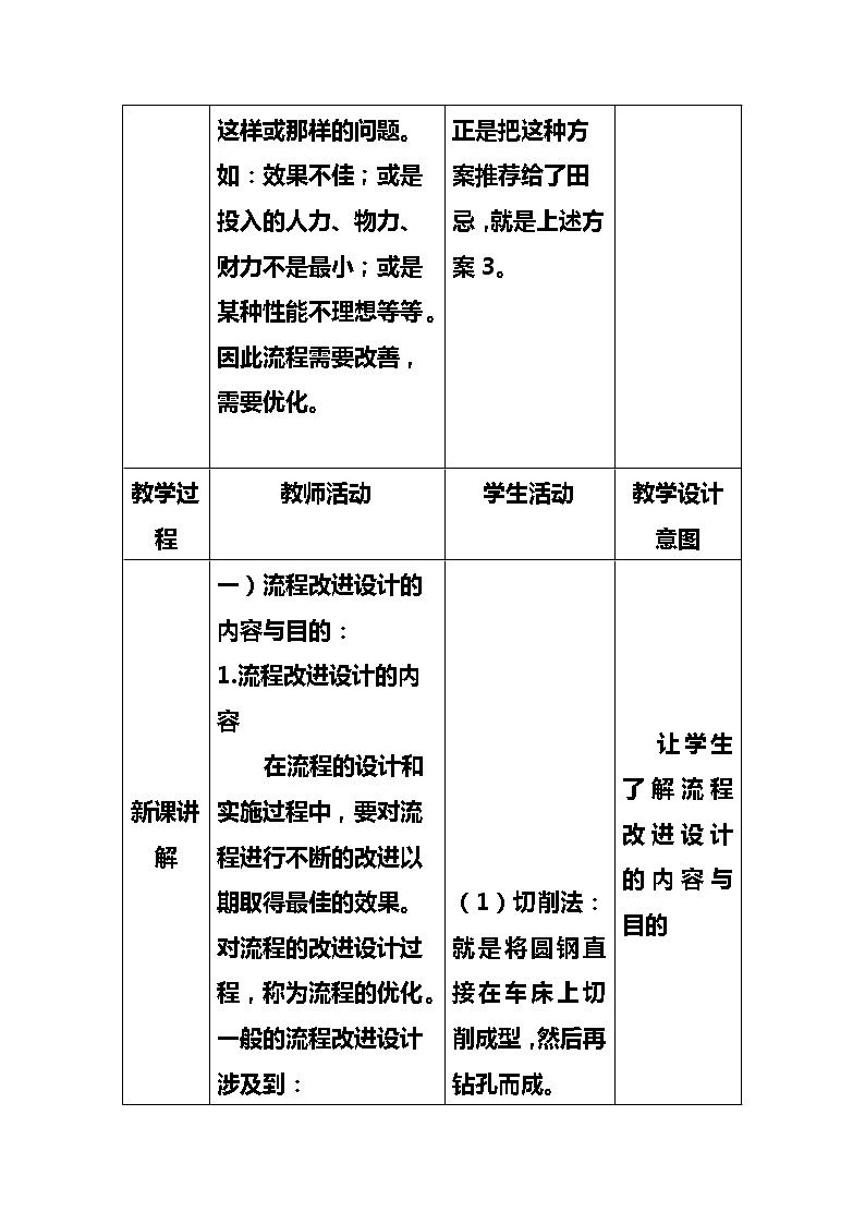 苏教版通用技术必修二 2.3 流程的优化 教案第3页