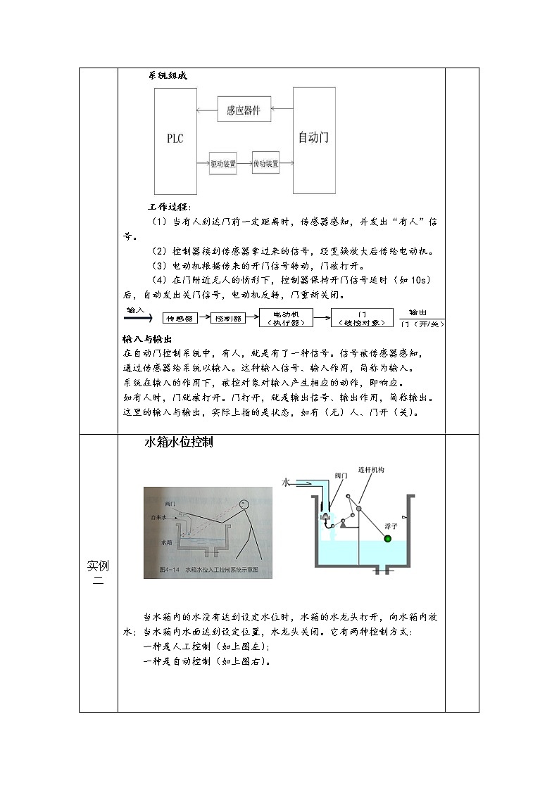 苏教版通用技术必修二 4.2 控制系统的基本组成和工作过程 教案02
