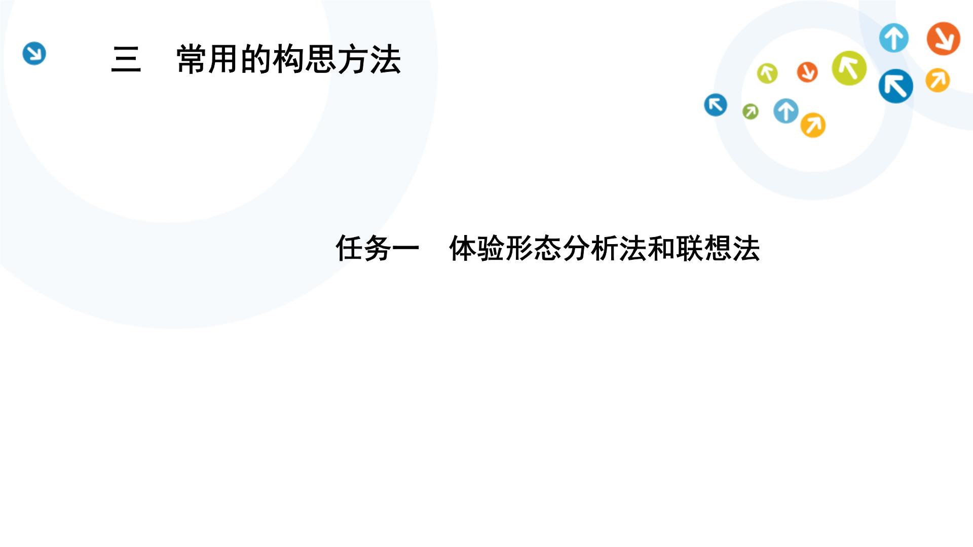 高中任务一 体验形态分析法和联想法完美版ppt课件