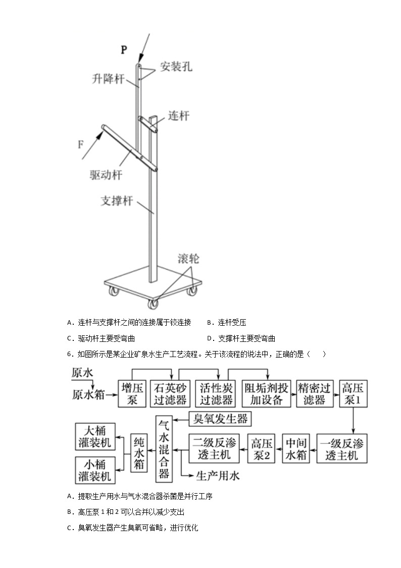 2022喀什六中高二上学期期中考试通用技术试题含答案03