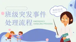 卡通风班级突发事件处理流程PPT