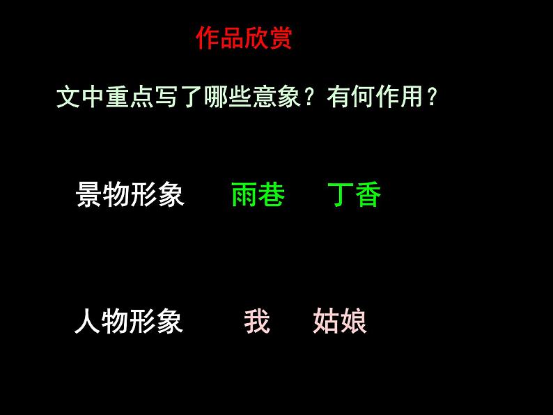 人教版(新课标)必修一第二课《诗二首》之《雨巷》 ppt课件第5页