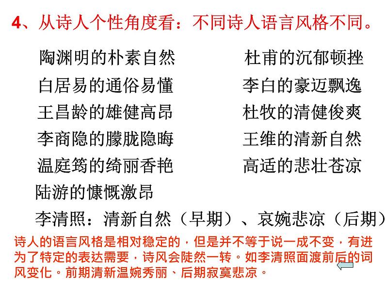 2020-2021学年 高中语文 二轮复习诗歌语言风格课件(38张)第7页