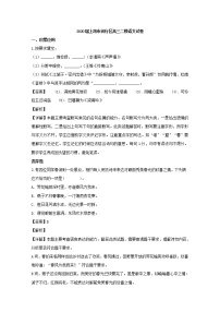 上海市闵行区2020届高三二模考试语文试题+Word版含解析