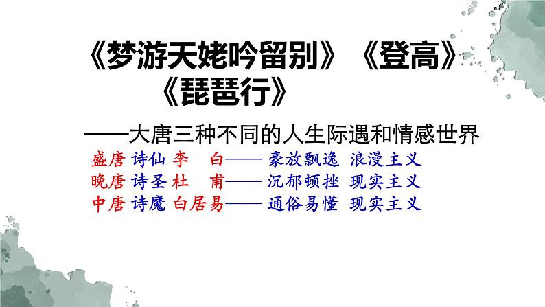 2021-2022学年部编版高中语文必修上册8.2《登高》课件(30张PPT)第2页
