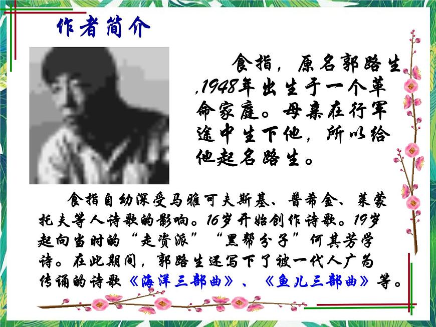 高一語文 課件 1.2《相信未來》（蘇教版必修1）第5頁