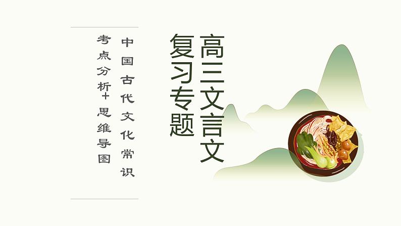 高考语文一轮复习之文言文古代文化常识精讲 课件第1页