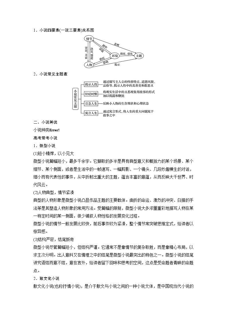 高考语文文学类文本阅读1 小说(整体阅读)(文本)教案第2页