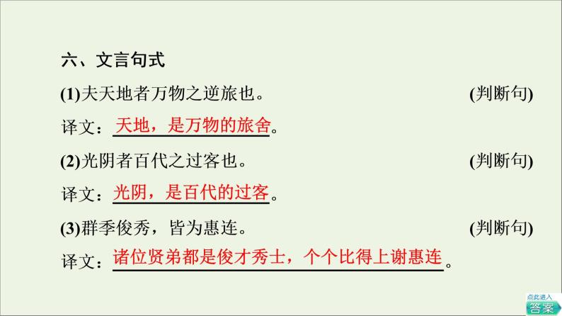 2021_2022学年高中语文第6单元文无定格贵在鲜活春夜宴从弟桃花园序课件新人教版选修中国古代散文欣赏20210927220508