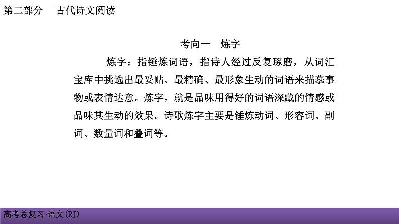 人教版高考语文总复习第二部分古代诗文阅读二鉴赏诗歌的语言课件PPT第2页